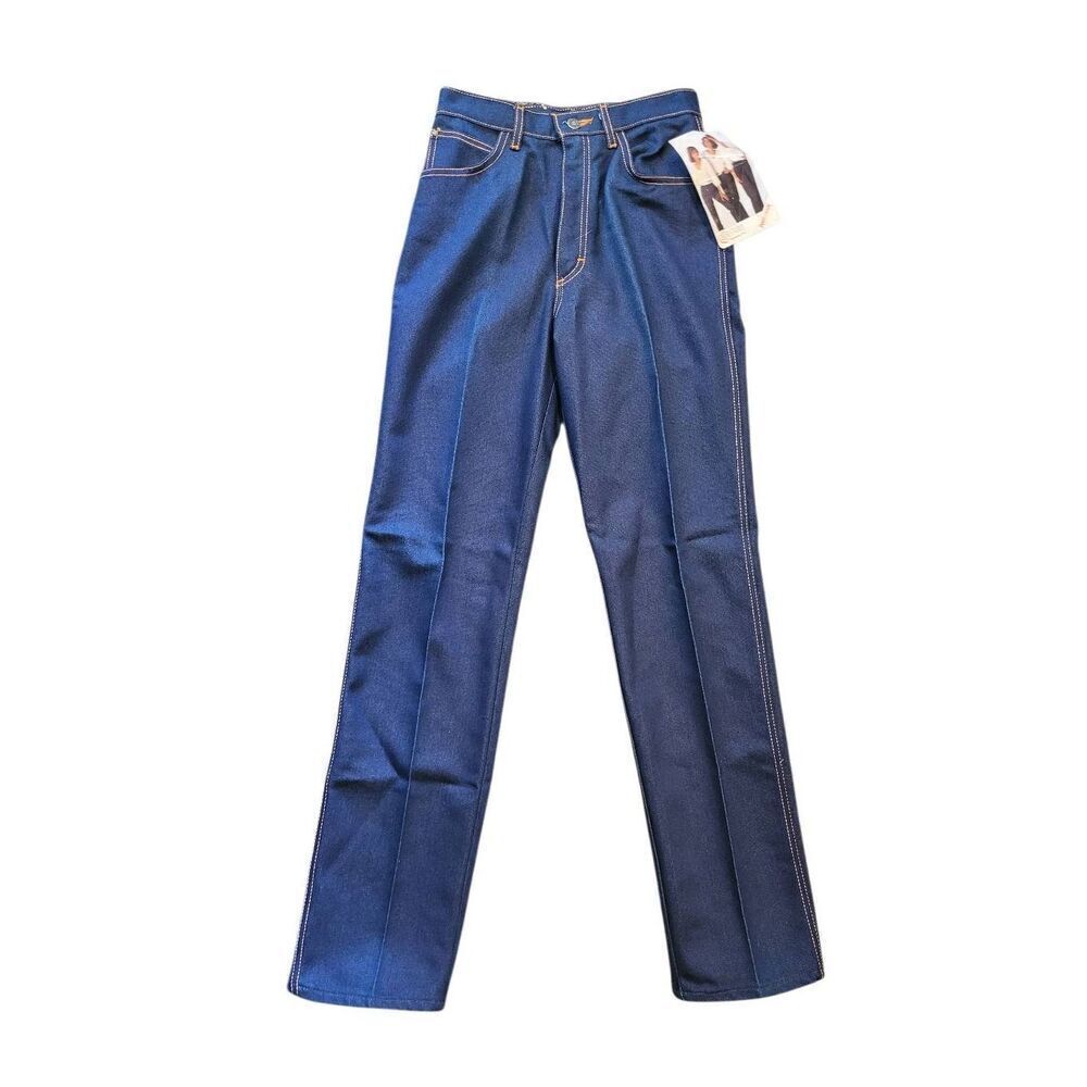 NWT Vintage 1985 Gitano Jeans Women's 25 Tall Blue Power Stretch Mom Tapered